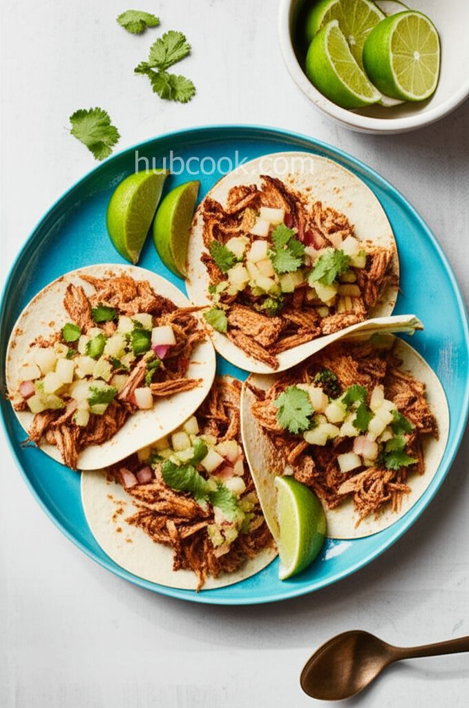 "Plastered" Pork Tacos with Apple-Jalapeño Salsa