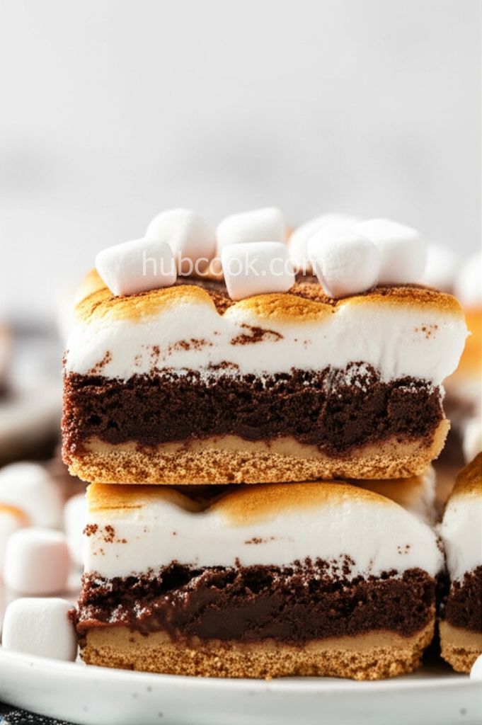 Fudgy S'mores Brownie Bars