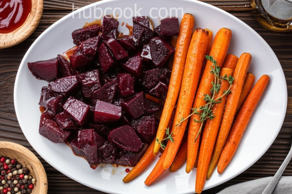 Roasted Beets and Carrots with Honey-Balsamic Glaze