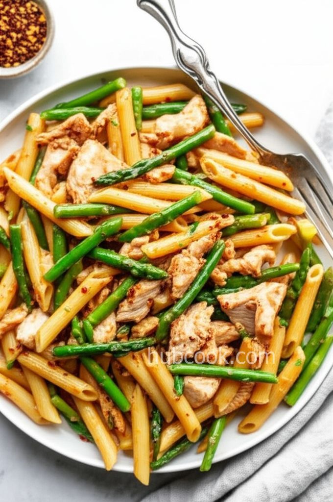 Asparagus, Chicken and Penne Pasta