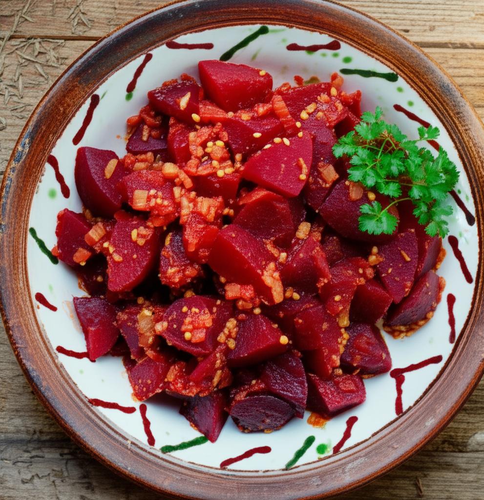 Beets with Onion and Cumin