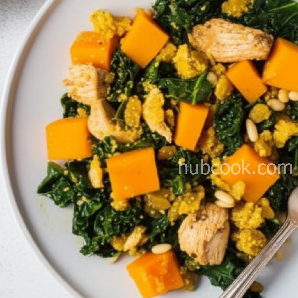 Butternut Squash, Farro, and Kale