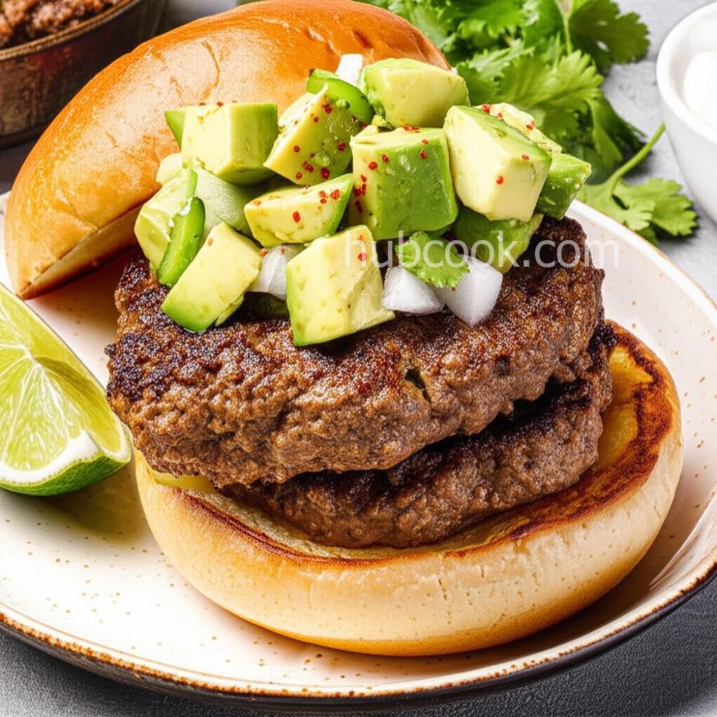 Chipotle Burgers with Avocado Salsa