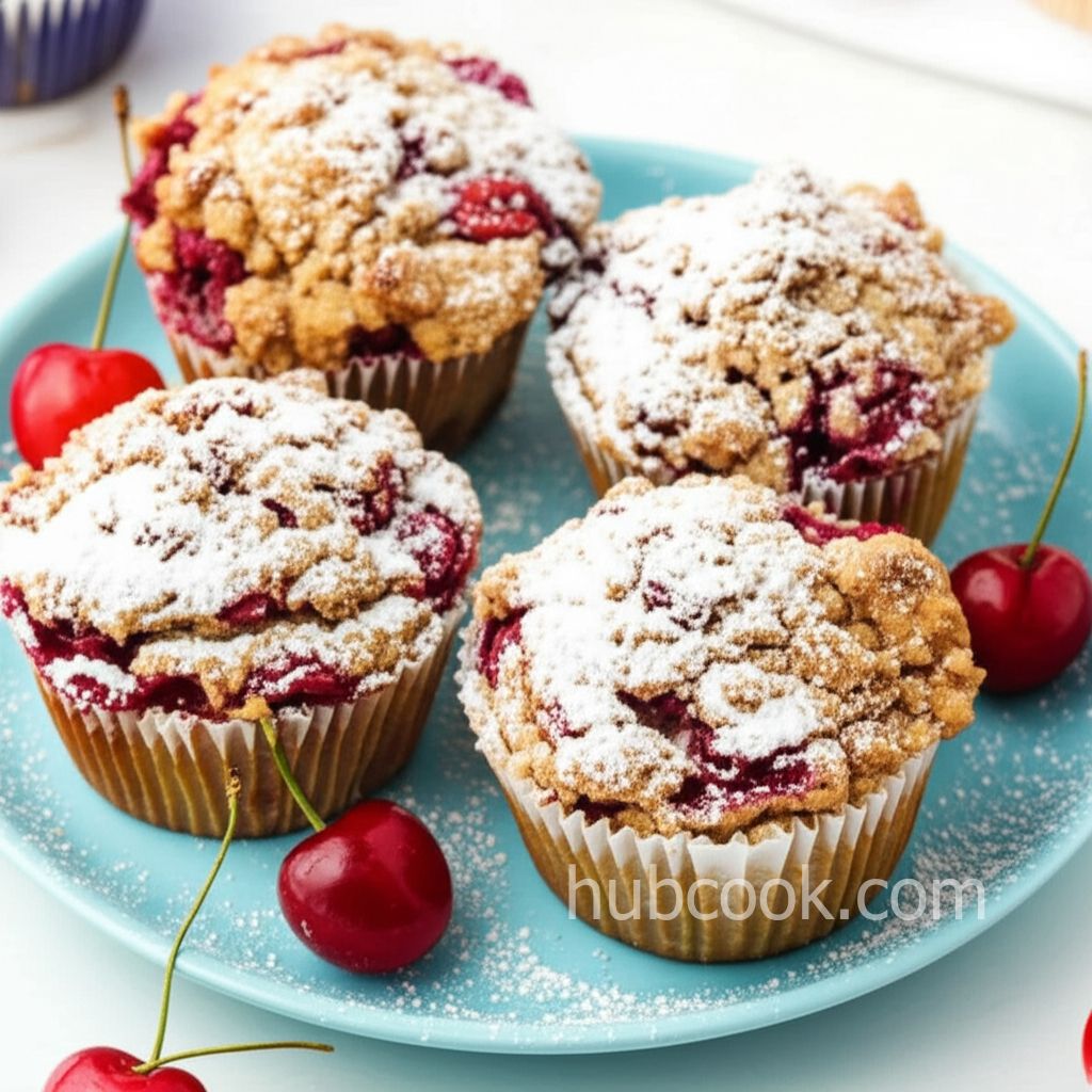 Gluten-Free Cherry Cobbler Muffins