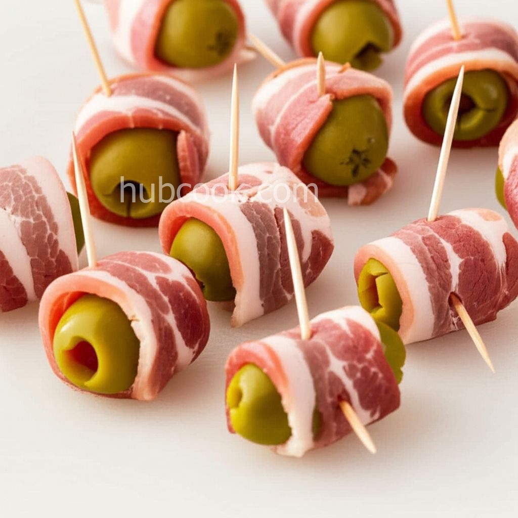 Grilled Bacon-Wrapped Olives
