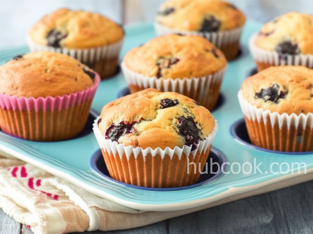 Lemon Verbena-Blueberry Muffins