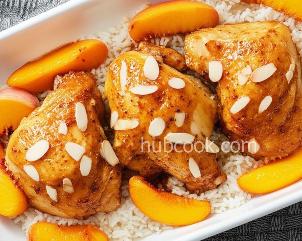Moroccan Peach Roasted Chicken