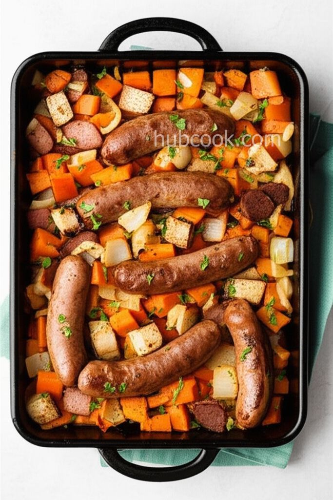 One-Pan Sausage and Veggie Bake