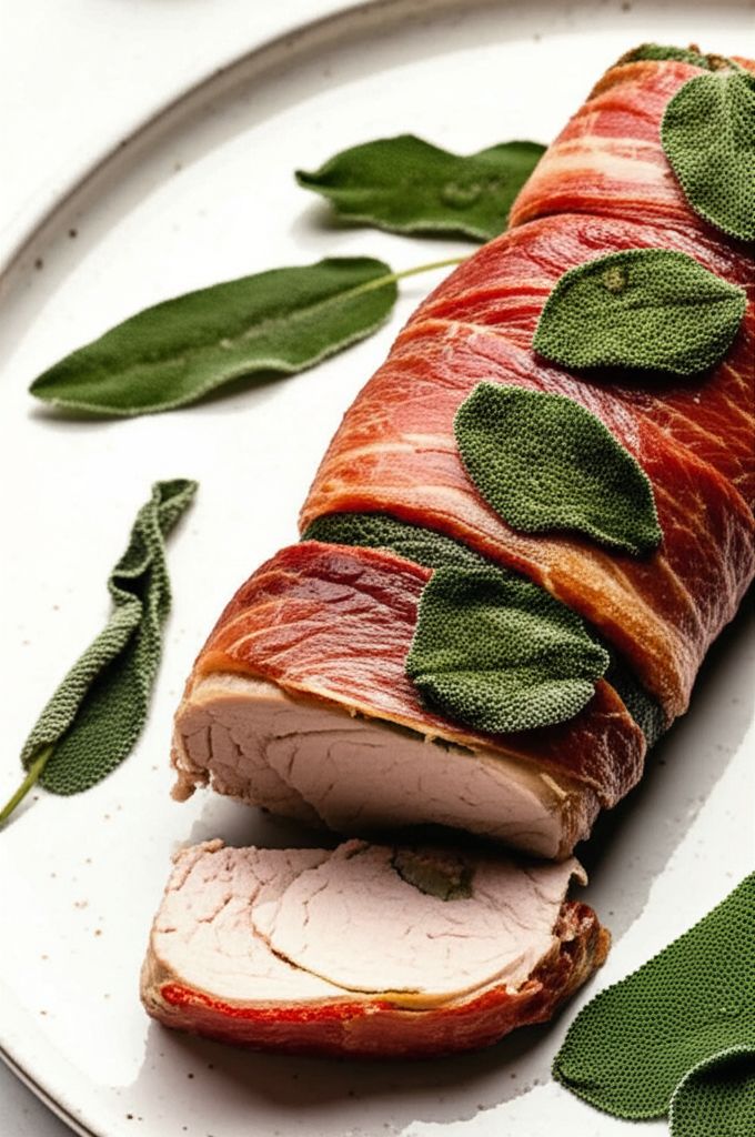Prosciutto-Wrapped Pork Tenderloin with Crispy Sage