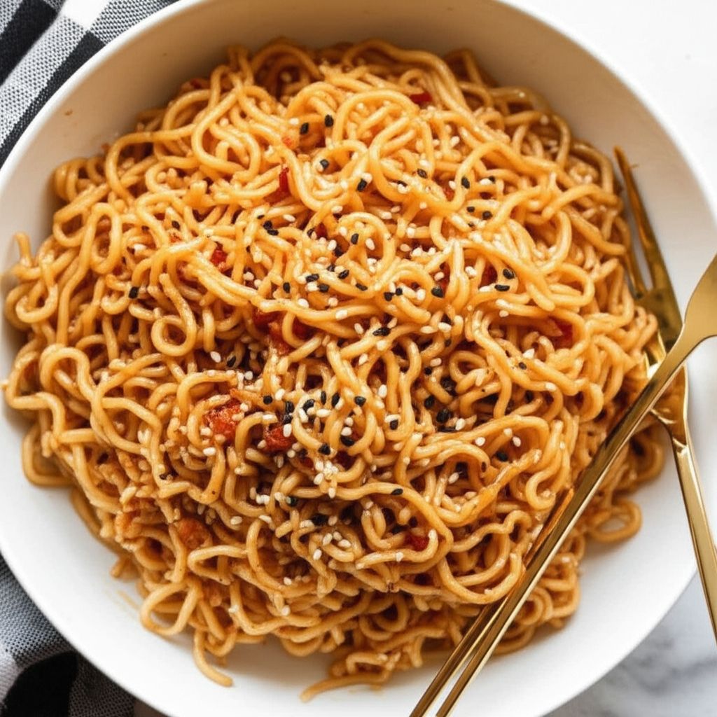Sesame-Garlic Ramen Noodles