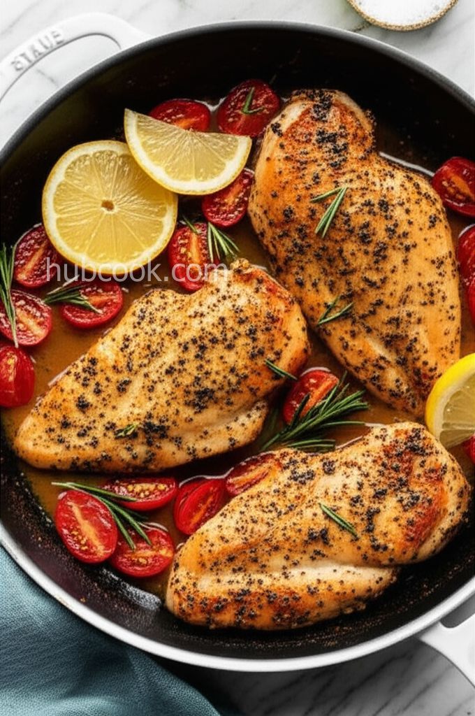 Skillet Chicken with Lemon and Rosemary
