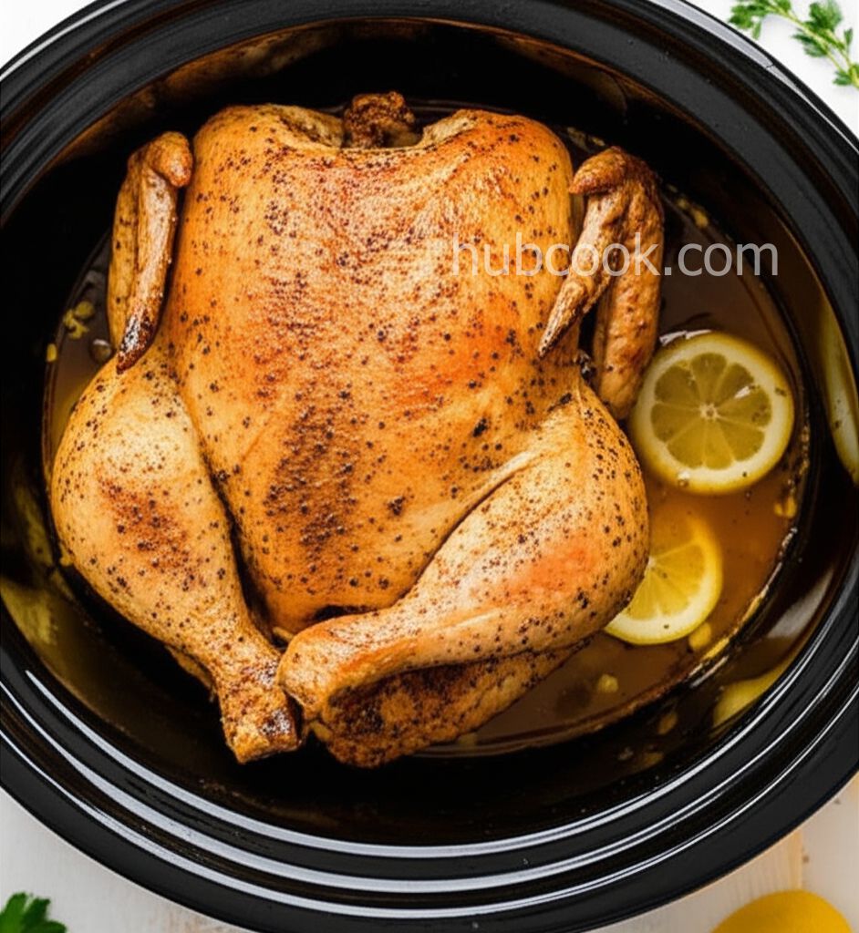 Slow Cooker Lemon Pepper Chicken