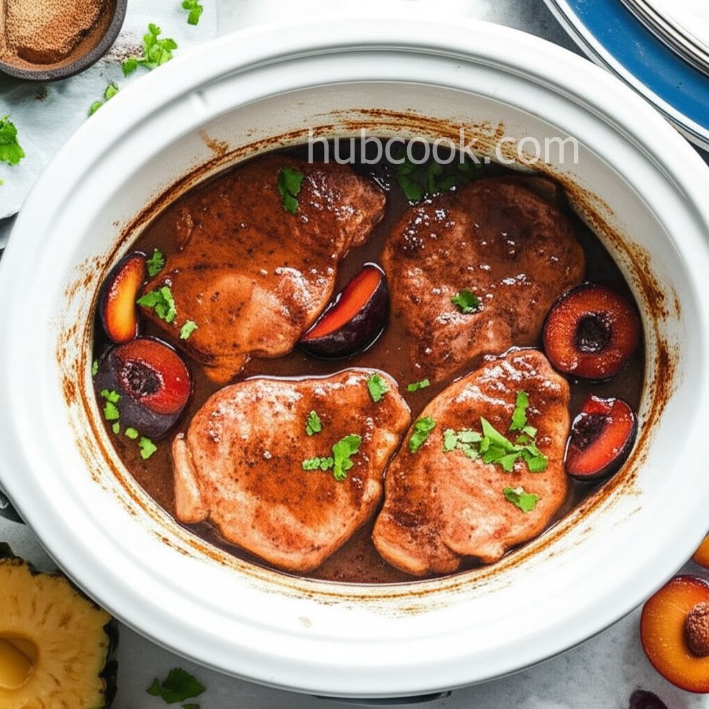 Spiced Plum Pork Chops