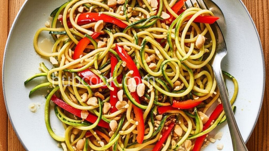 Sticky Peanut Zoodles