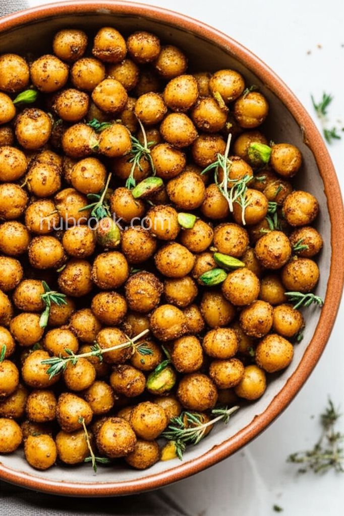 Zesty Garbanzo Beans with Pistachio Nuts