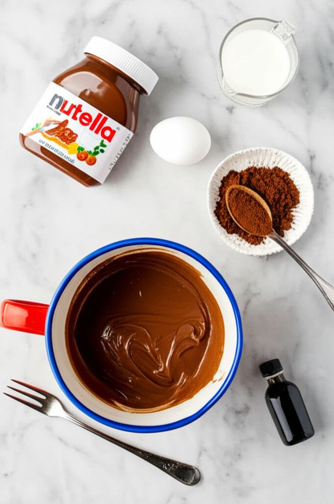 5-Minute Microwave Nutella Cake