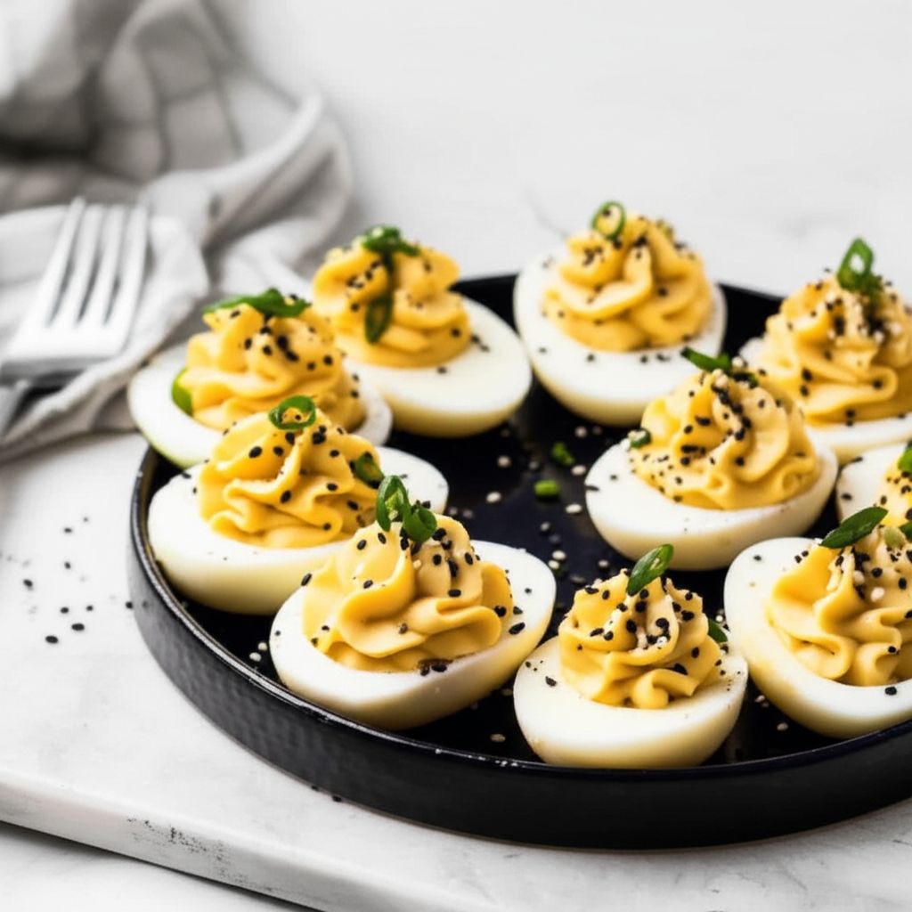 Air Fryer Asian-Inspired Deviled Eggs