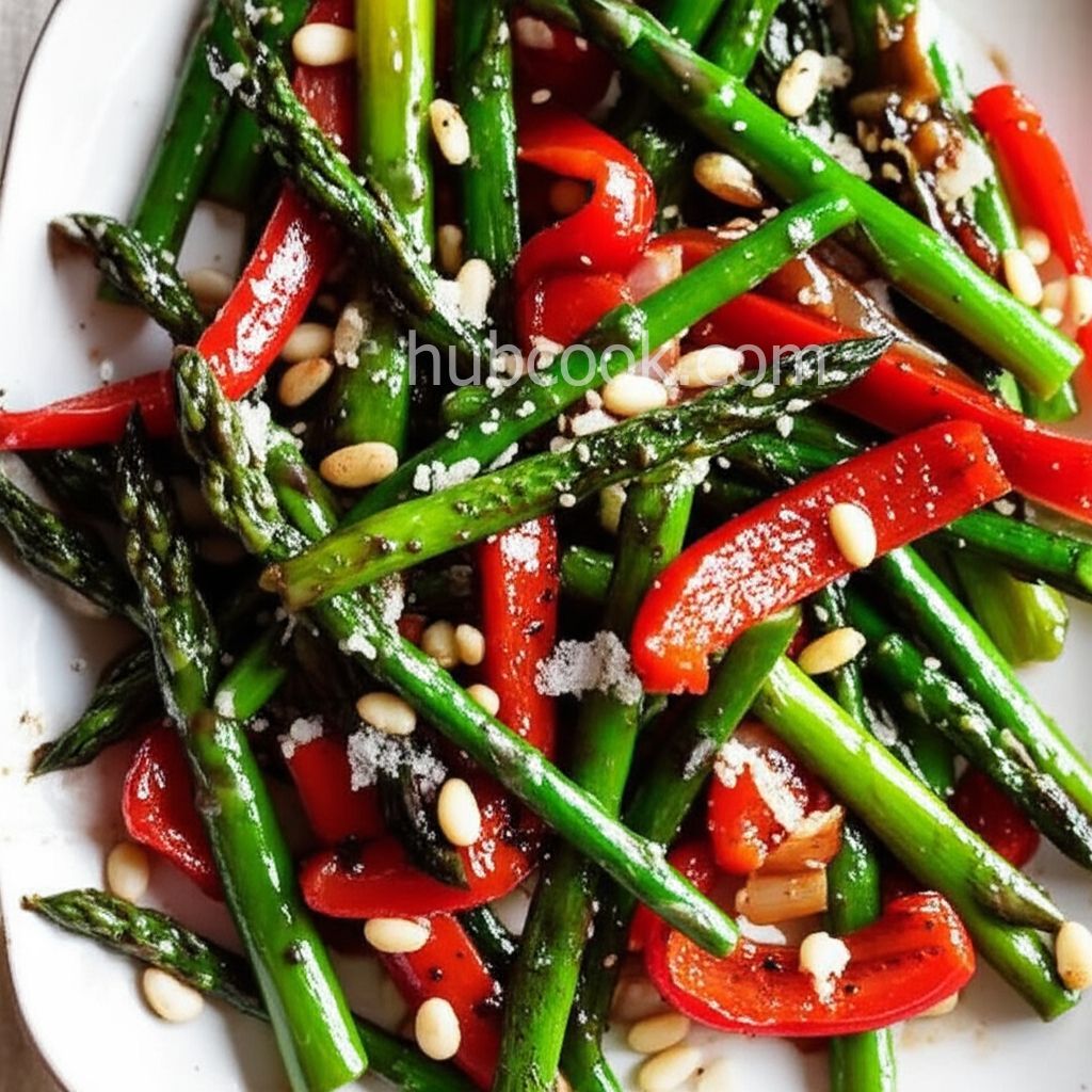 Asparagus and Red Pepper with Balsamic Vinegar