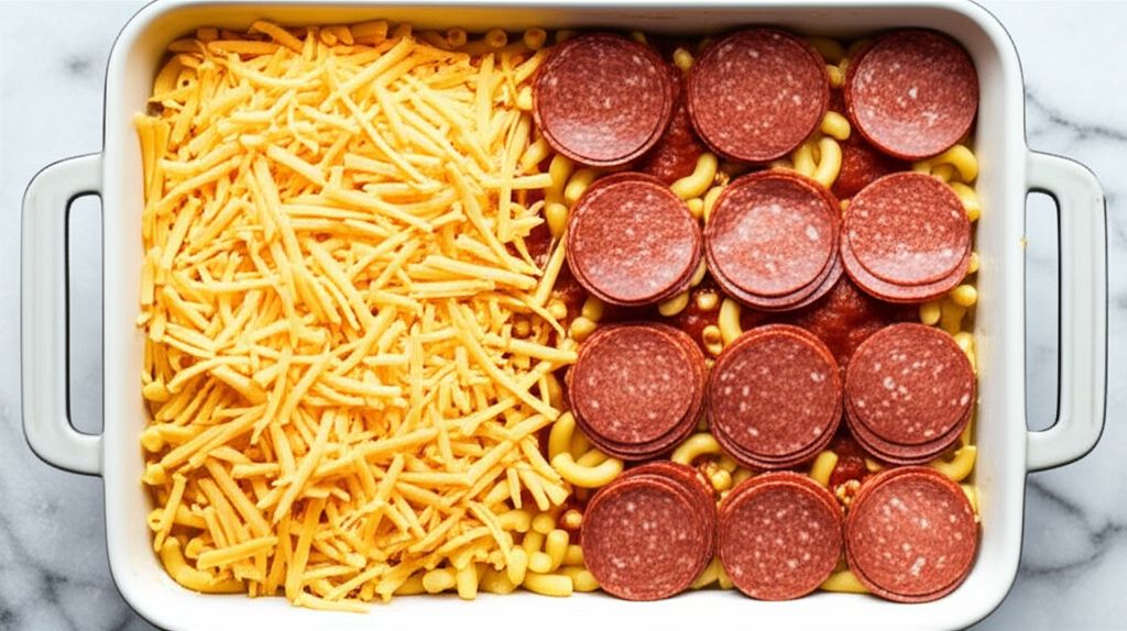 Baked Macaroni with Pepperoni
