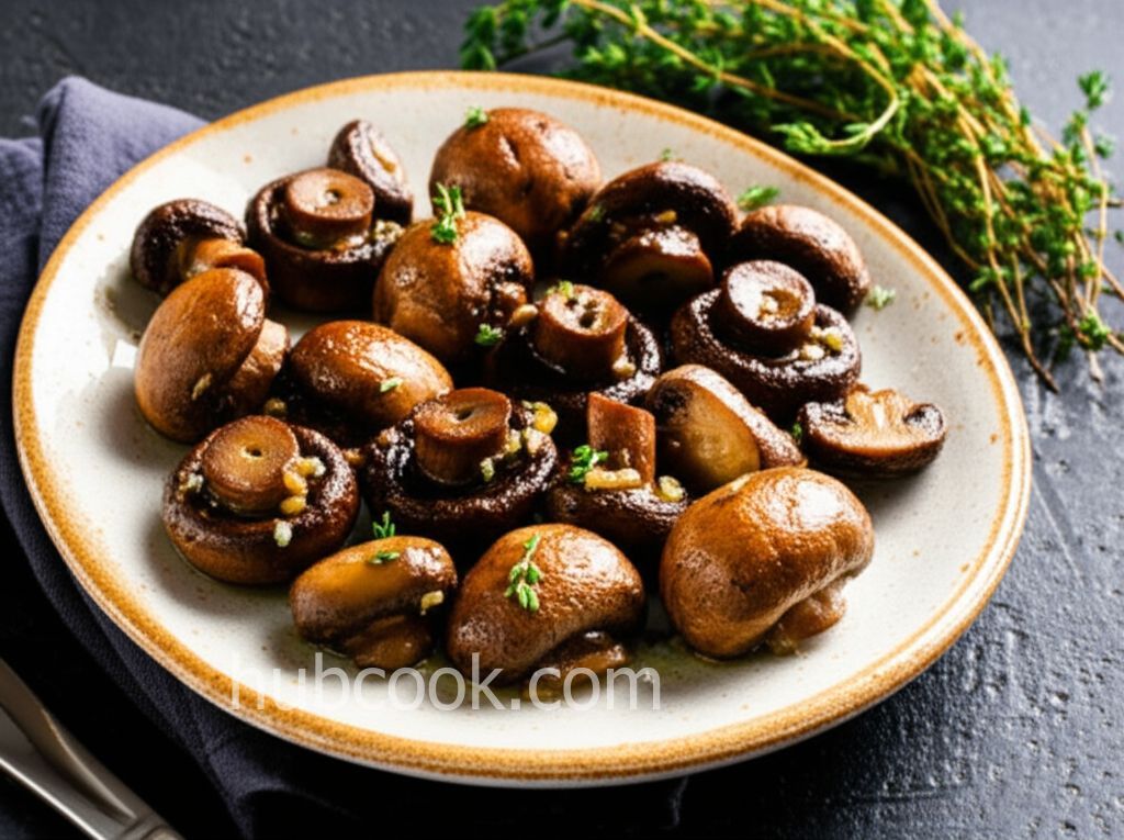 Baked Mushrooms with Thyme and White Wine