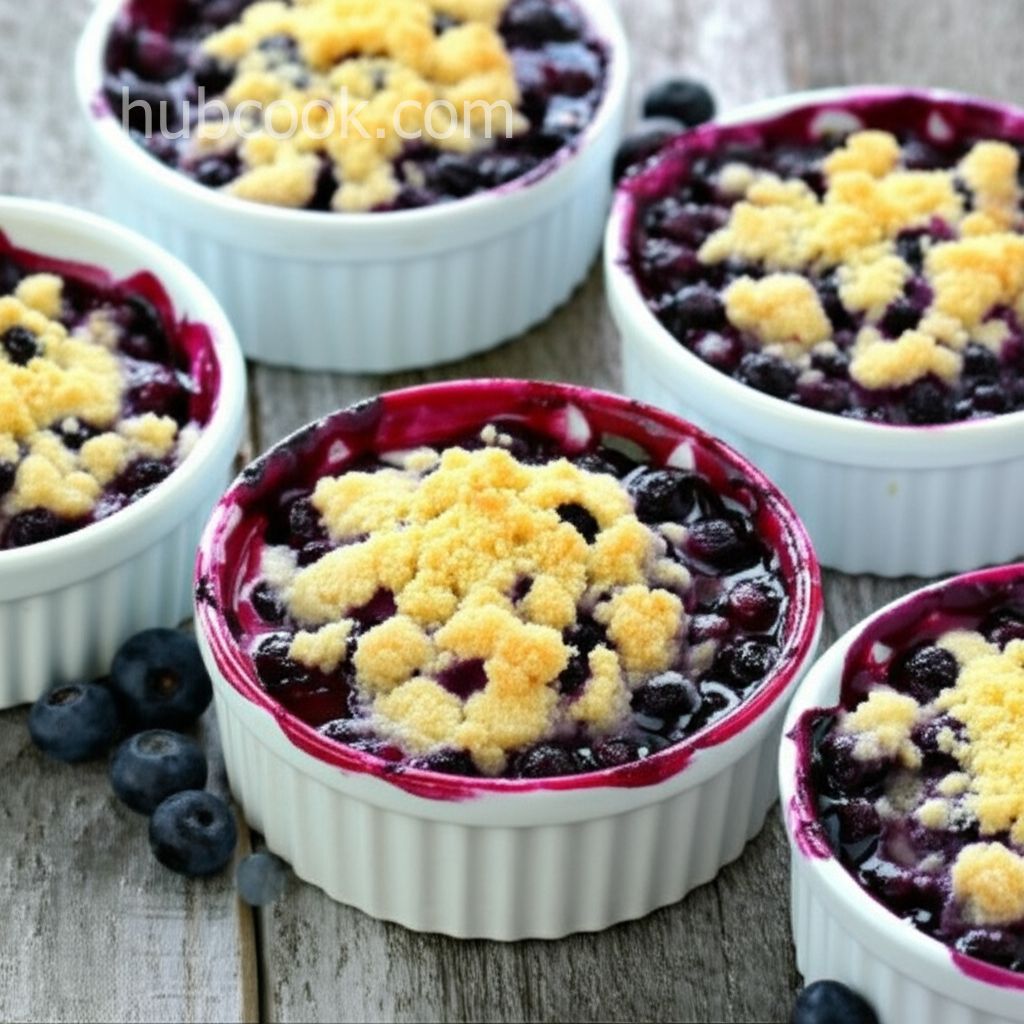 Blueberry-Lemon Cake Mix Cobblers