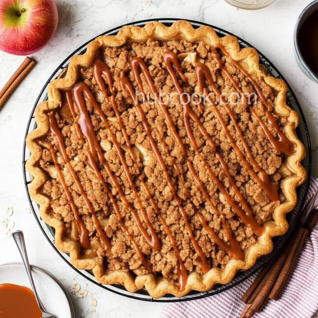 Caramel Apple Crumble Pie