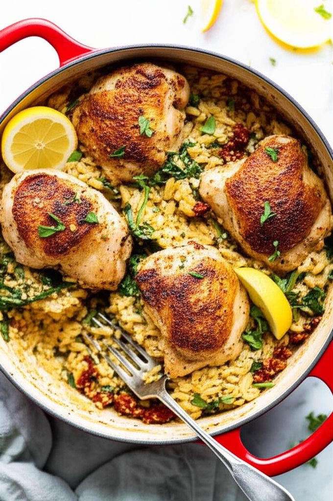 Chicken and Orzo Bake