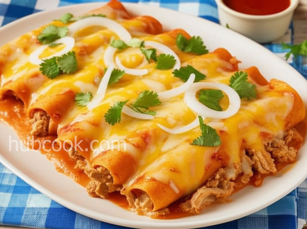 Chicken and Red Bean Enchiladas