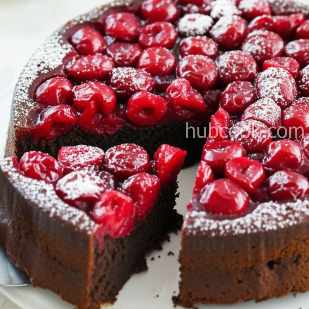 Chocolate Cherry Upside Down Cake
