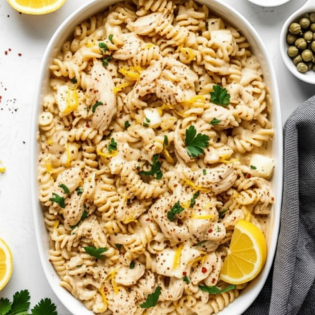 Crockpot Caesar Chicken Pasta