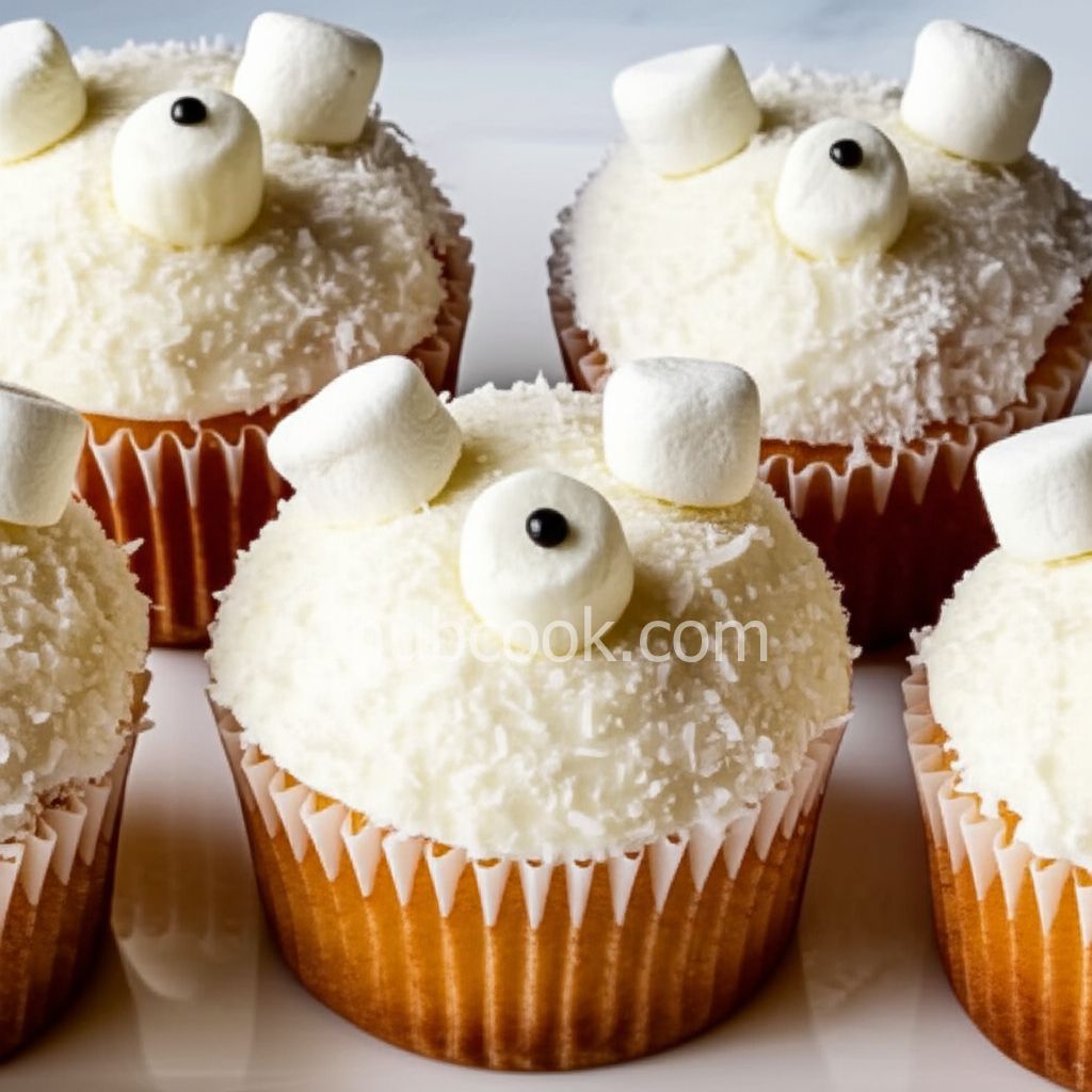 Easy Polar Bear Cupcakes