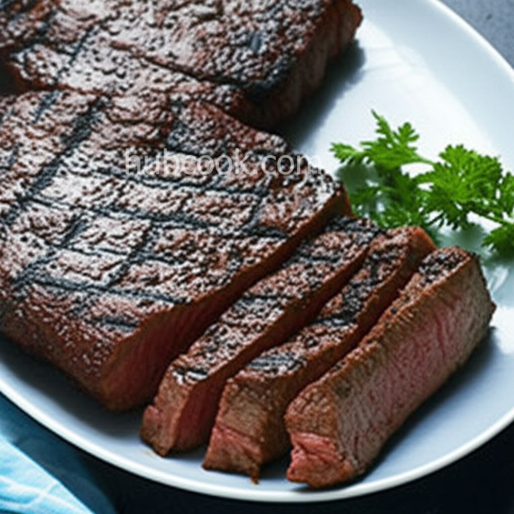 Flat Iron Steaks Marinated in Red Wine