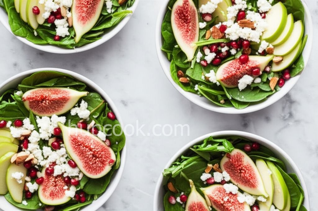 Fresh Fig, Apple, and Pomegranate Salad