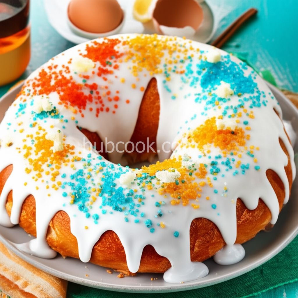 King Cake with Cream Cheese Filling