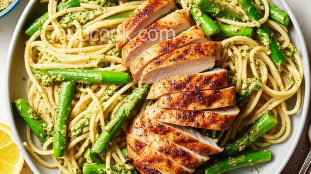 Lemon Asparagus and Chicken Pasta