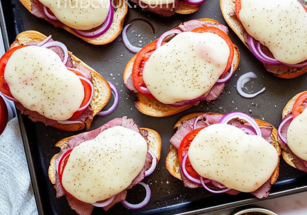 Open-Faced Broiled Roast Beef Sandwich