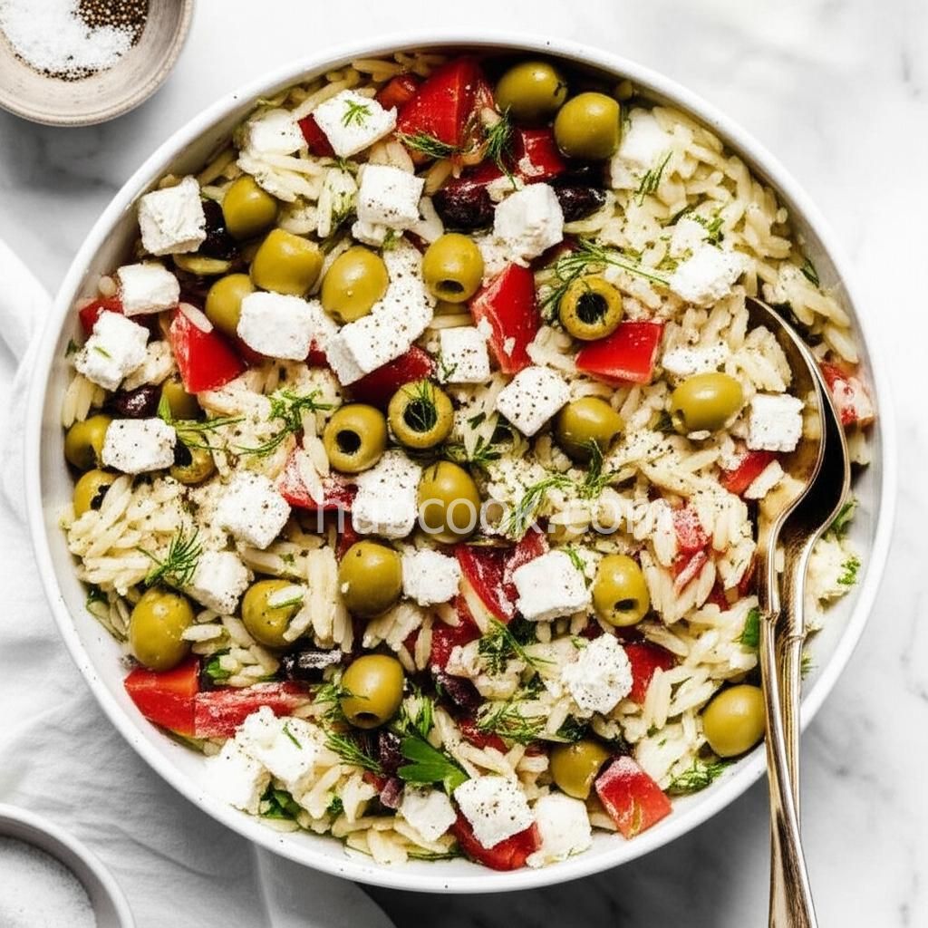 Orzo and Tomato Salad with Feta Cheese