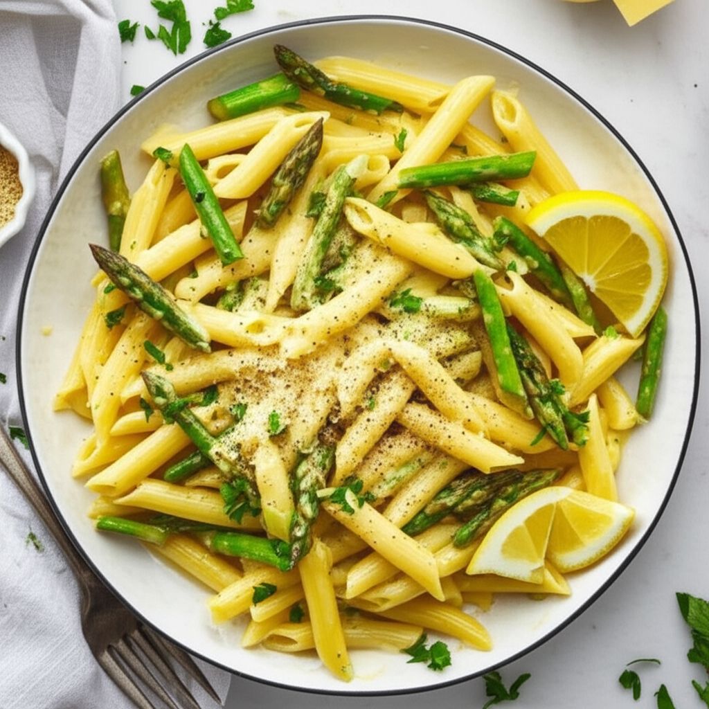 Pasta with Asparagus and Lemon Sauce