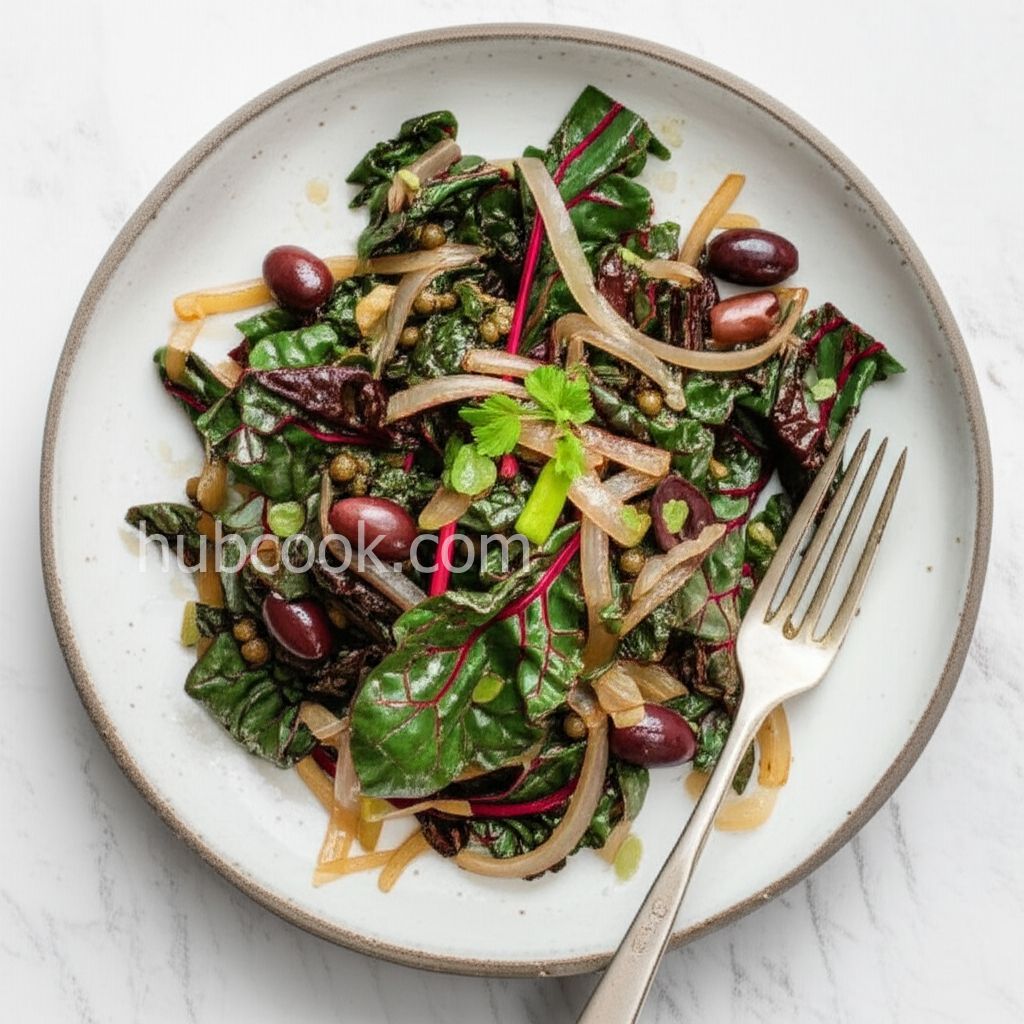 Red Chard and Caramelized Onions
