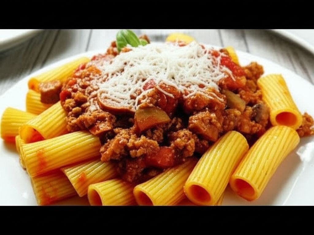 Rigatoni with Pizza Accents