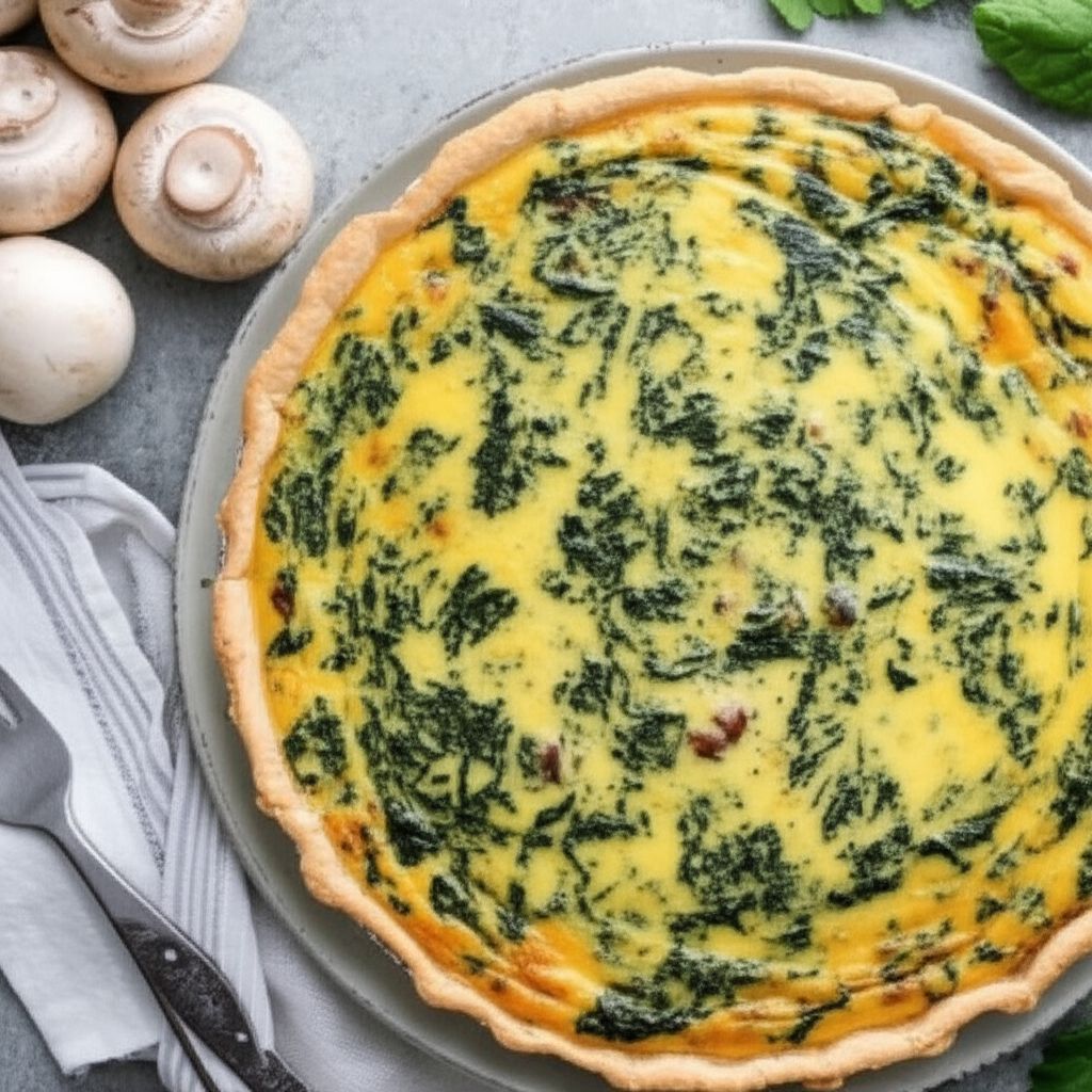 Skinny Crustless Spinach Quiche