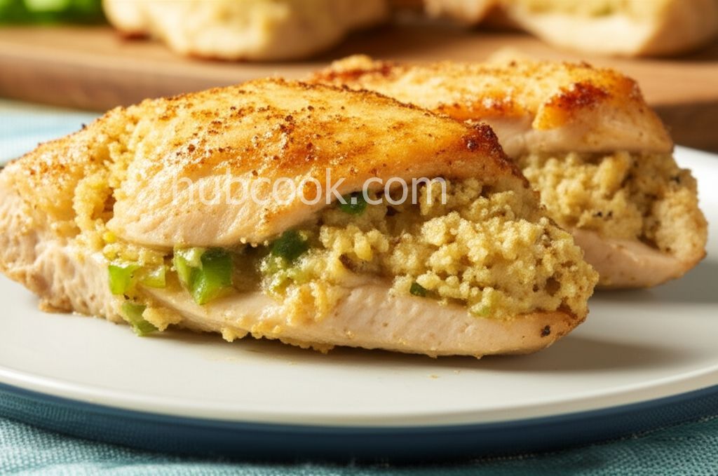 Stuffed Chicken Breasts with Cornbread Dressing Recipe