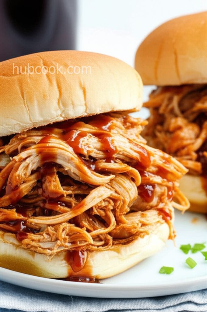 Sweet and Tangy Pulled Chicken Sandwiches