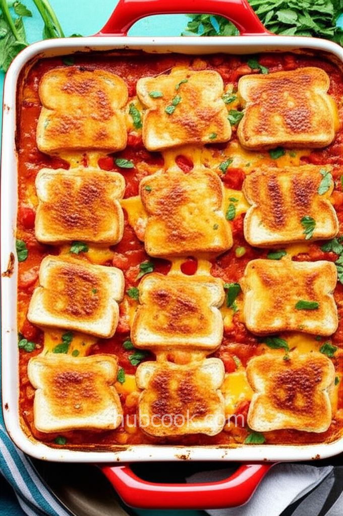 Tomato Soup and Grilled Cheese Casserole