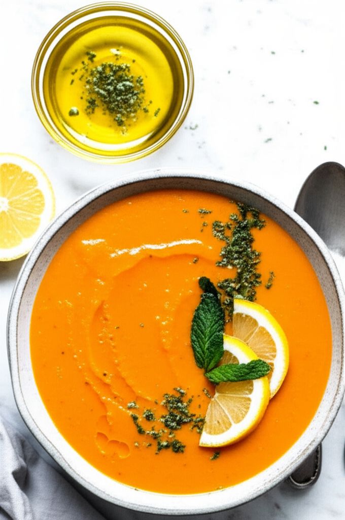 Turkish Red Lentil Soup with Mint