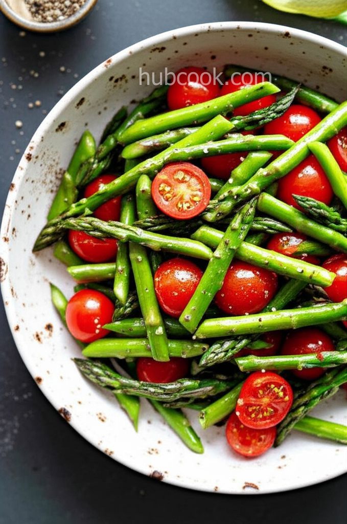 Warm Asparagus Salad with Tomatoes