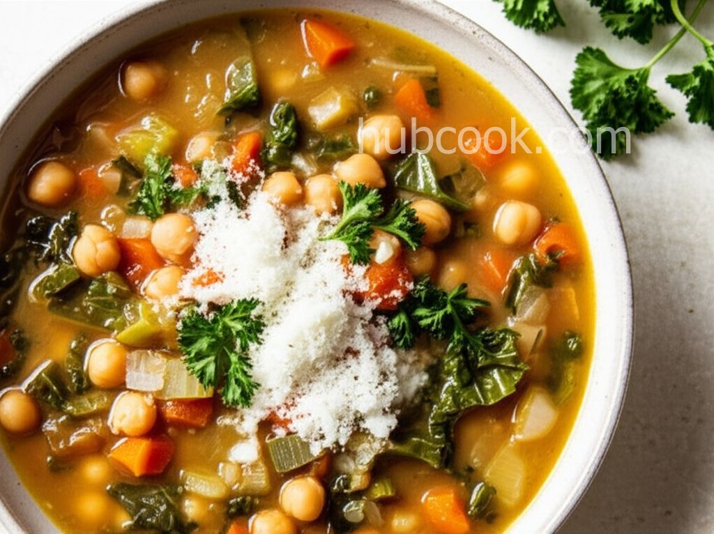 April's Spicy Chickpea Soup with Kale