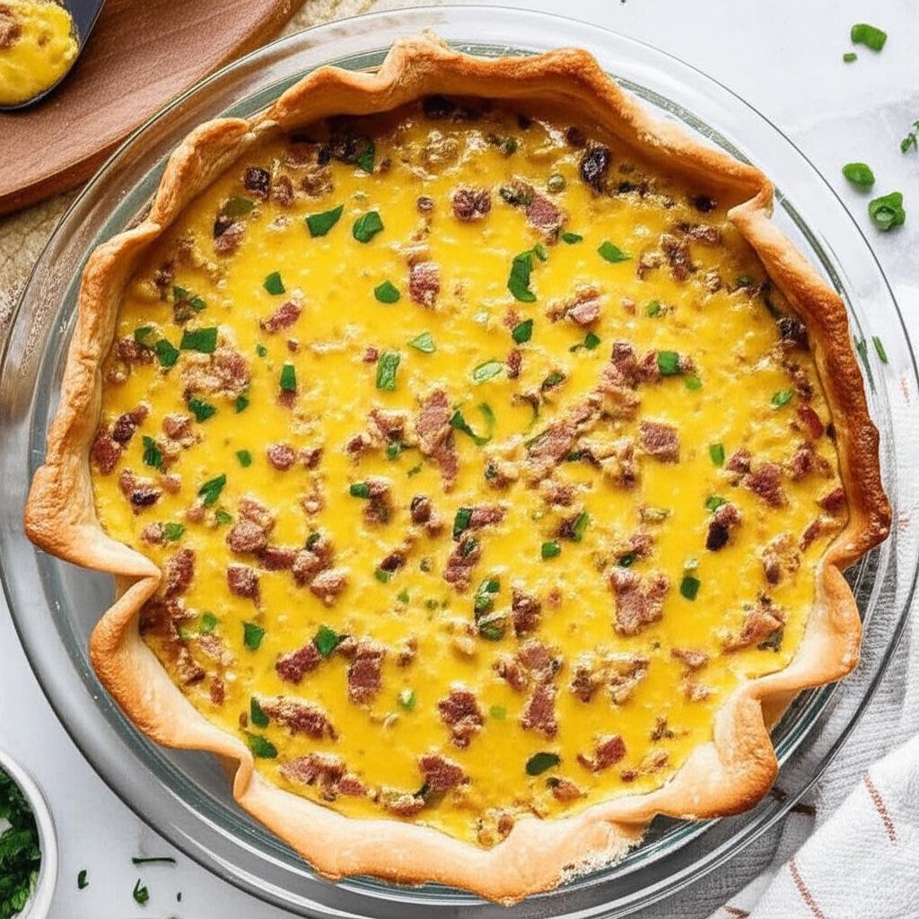 Bacon and Cheddar Cheese Quiche