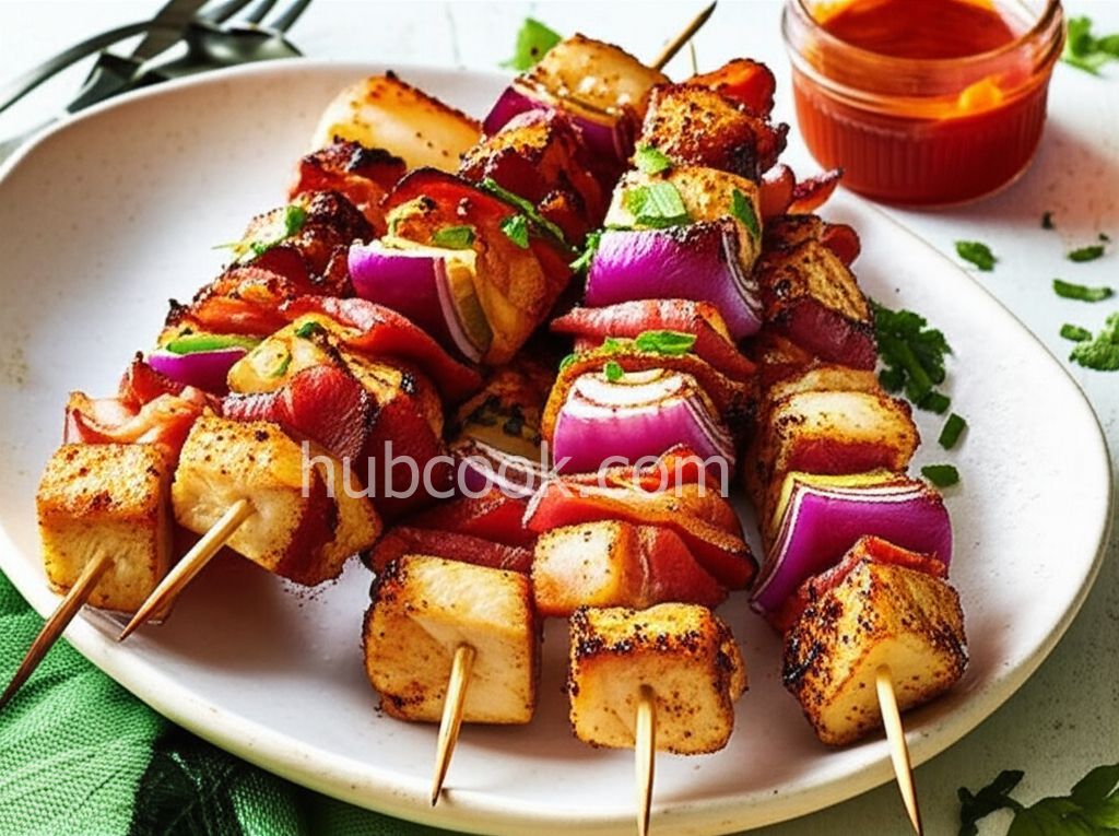 Bacon Ranch Chicken Skewers