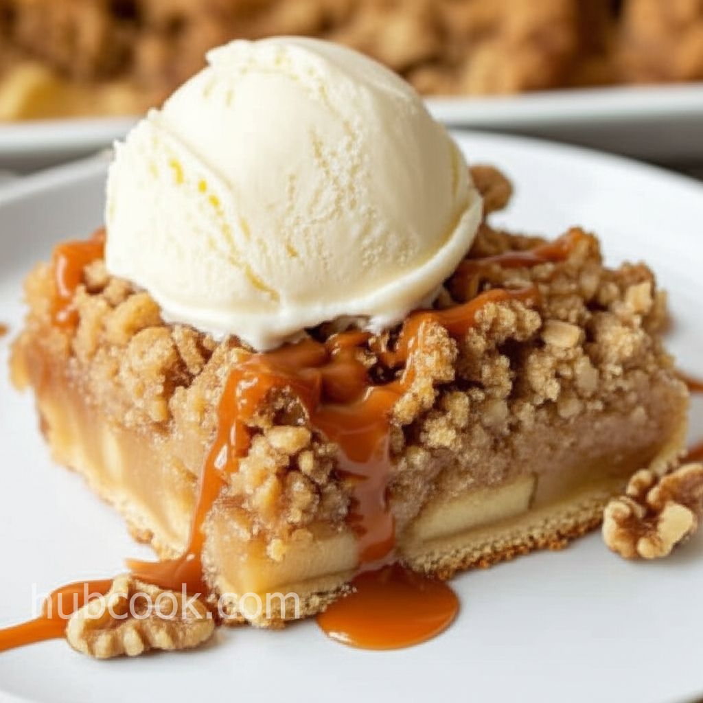 Caramel Apple Streusel Squares